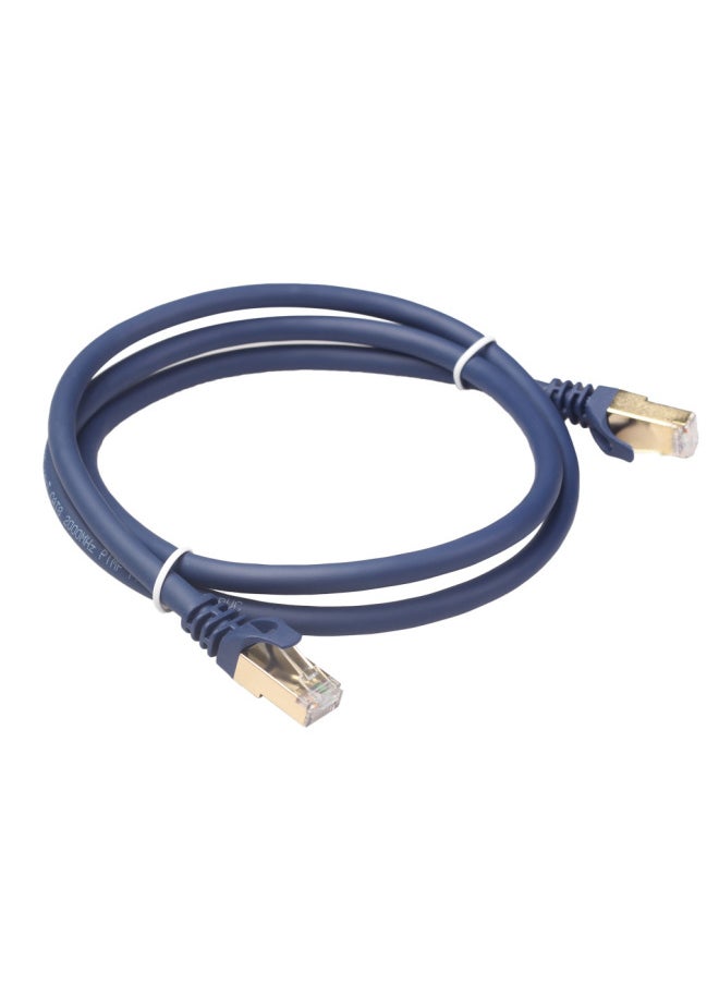 Generic Pure Copper Double Shielded 40g Million Band 2000mhz Computer Nas Router Set Top Box Cat8 Eight Class Million Band Network Cable-Color:Blue-Line Length:7.6M  - Image 3