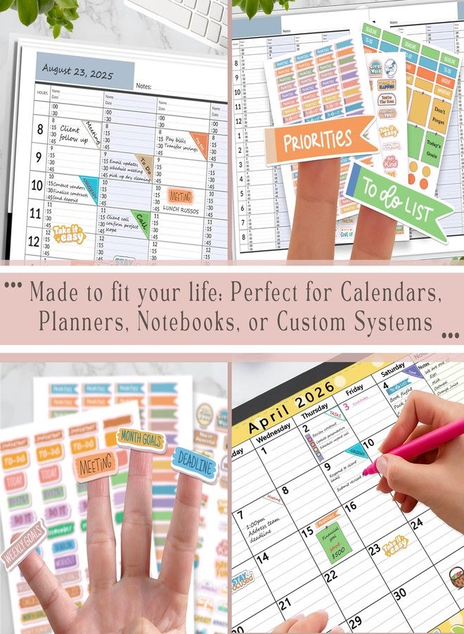 STRIVE ZEN Calendar Planner Stickers - Productivity for Business Professionals - 10 Sheets / 610 Stickers - Meetings, Deadlines, Reminders, Notes, Time Management, Motivational, Check-Lists, Write ON - Image 3