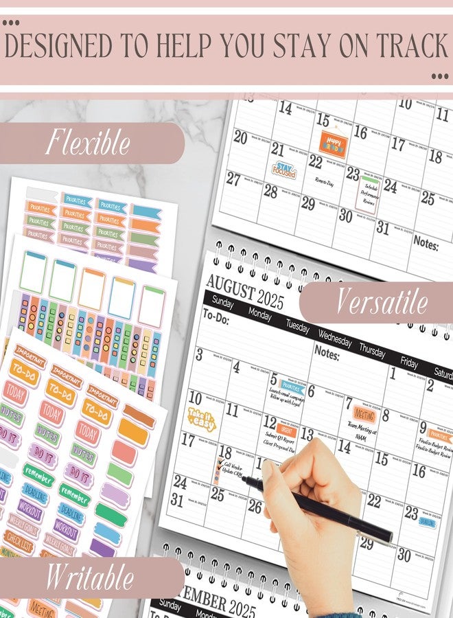 STRIVE ZEN Calendar Planner Stickers - Productivity for Business Professionals - 10 Sheets / 610 Stickers - Meetings, Deadlines, Reminders, Notes, Time Management, Motivational, Check-Lists, Write ON - Image 4
