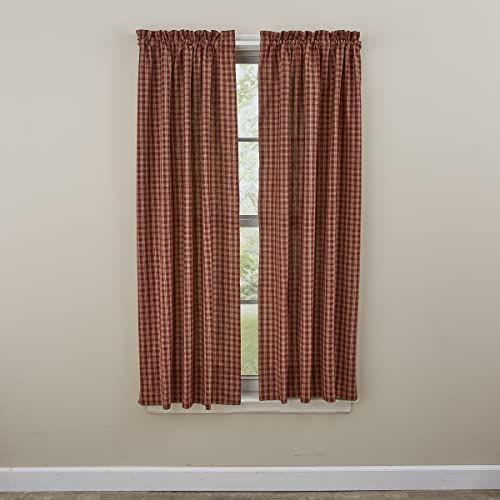 Park Designs Sturbridge Country Wine Panel Curtains 72x63 - Image 1