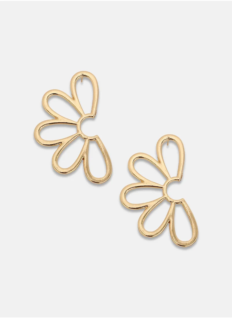 SOHI Semi Floral Drop Earrings