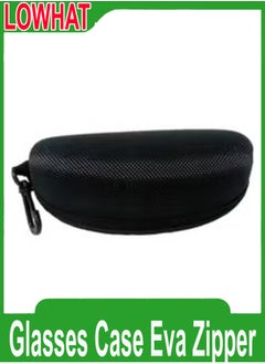 LOWHAT Glasses Case Eva Zipper Box Black Hook Sunglass Case Anti-Pressure Sunglass Box  - Image 1