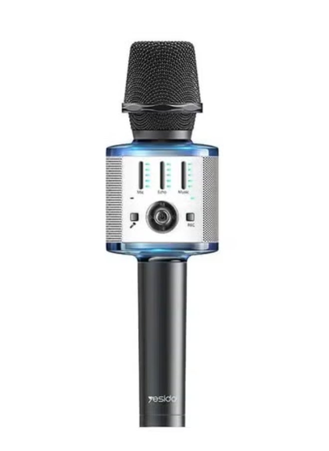 Yesido - KR10 Wireless Bluetooth Microphone – Cordless Handheld Karaoke Microphone with High-Quality Sound and Built-in Speaker – Supports TF Card Playback – Portable Wireless Mic for Singing, Parties, Presentations, Outdoor Events, and Home Use - Image 1