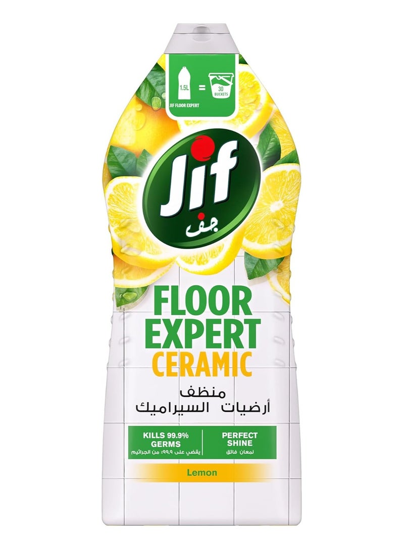 Jif Floor Expert Ceramic, Lemon, Perfect Shine, 1500ml - Image 1