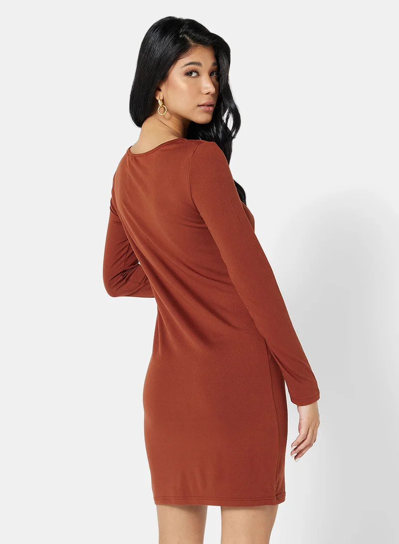 فيرو مودا Basic Long Sleeve Mini Dress