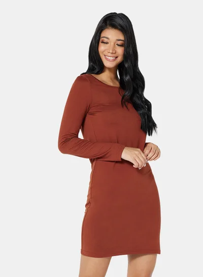 فيرو مودا Basic Long Sleeve Mini Dress