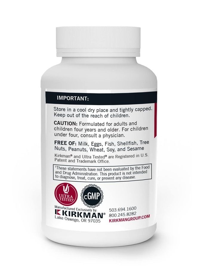Kirkman Alpha Lipoic Acid 25 mg - 90 Capsules - Potent Antioxidant - Protects Against Harmful Radicals - Hypoallergenic - Image 1