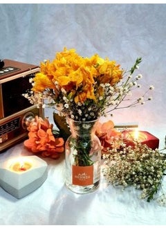 Saccura Decor Vase Hermes Small Vase Orange Decorative Vase 195 cc