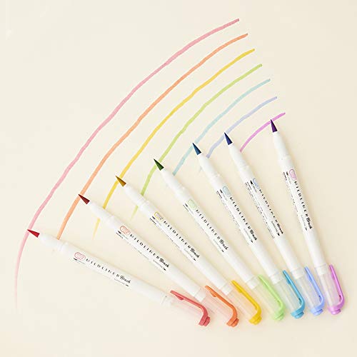 Zebra Technologies Zebra Highlighter Mildliner Brush Honnori fluorescence color 5 Colors Set WFT85C - Image 3