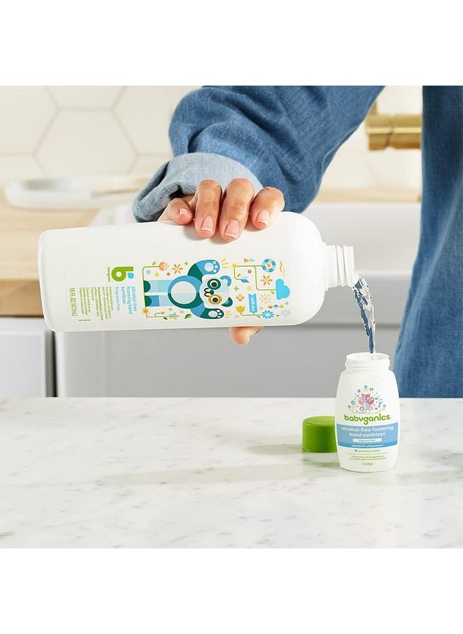 Babyganics - Babyganics Foaming Pump Hand Sanitizer, Alcohol Free, Travel Size, Fragrance Free, Kills 99.9% of Common Bacteria, Moisturizing, 1.69oz (Pack of 6) - Image 1