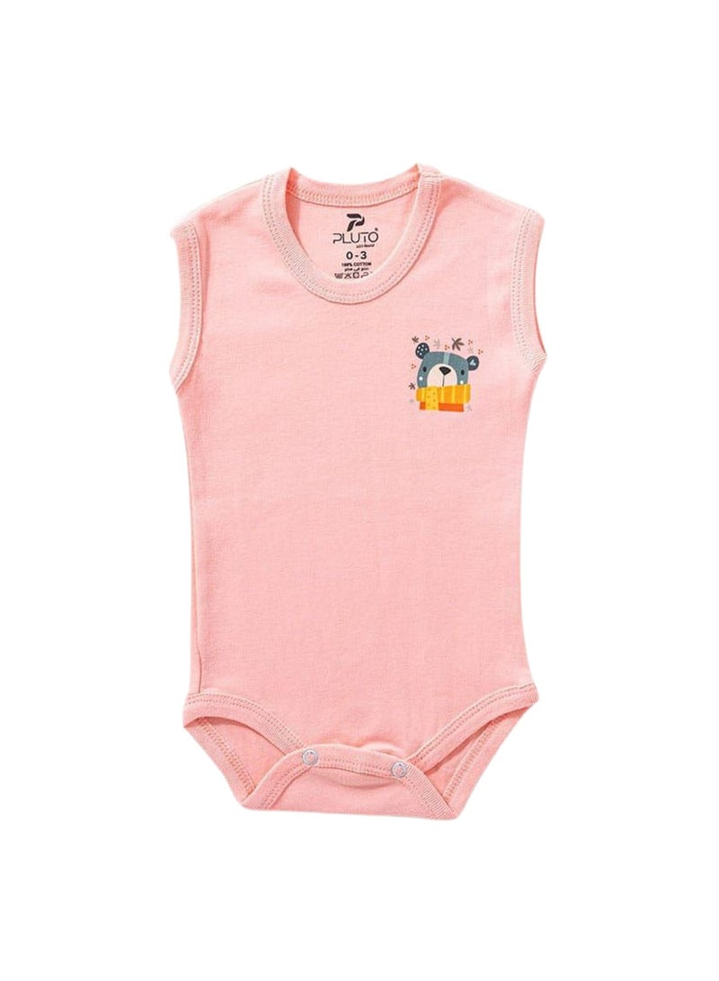 Pluto Pack of 3 Cotton Sleeveless Bodysuit for Baby - Image 3