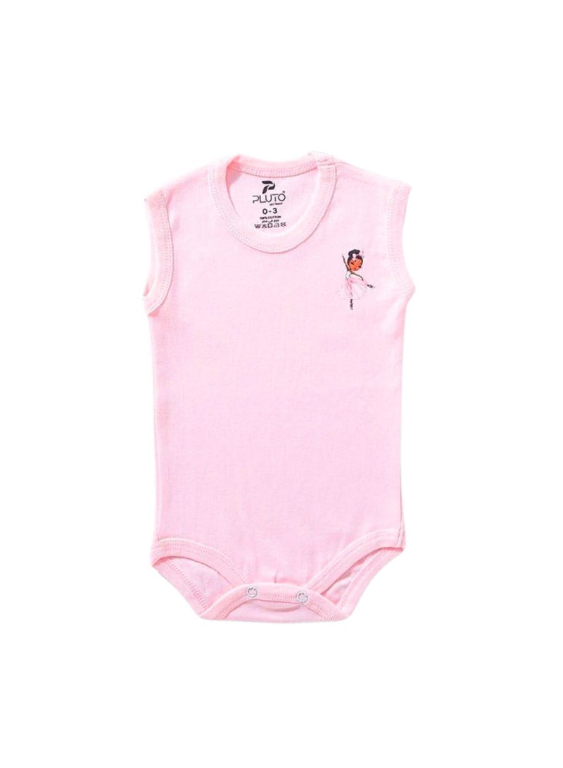 Pluto Pack of 3 Cotton Sleeveless Bodysuit for Baby Girl - Image 5