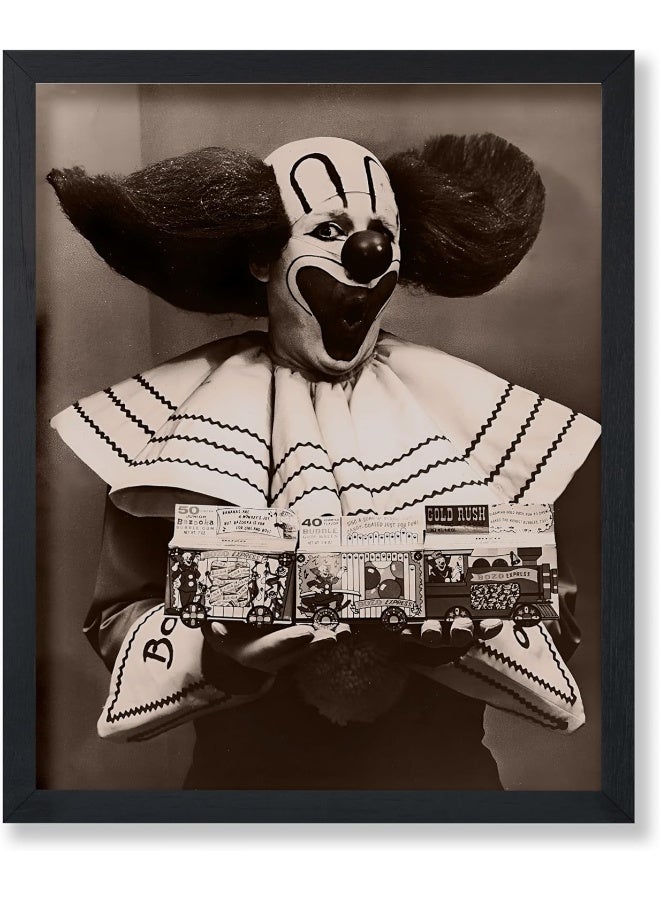 Poster Master Vintage Clown Poster - Retro Portrait Print - Halloween Art - Circus Art - Gift For Men & Women - Gothic Wall Decor For Dorm, Living Room Or Bedroom - 11X14 Unframed Wall Art - Image 1