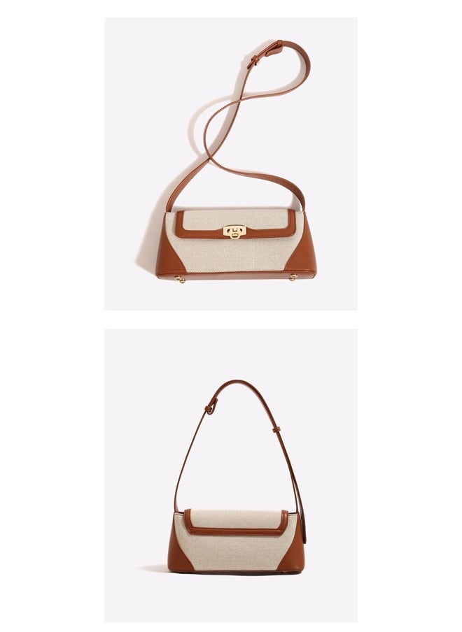 yongsheng Women Armpit Bag, Retro Light Shoulder Bag With Color Block Design, Versatile Haversack East West Bags , Crossbody Bag With Large Capacity Suitable For Daily Use, Work, Commute,Shopping  - Image 5