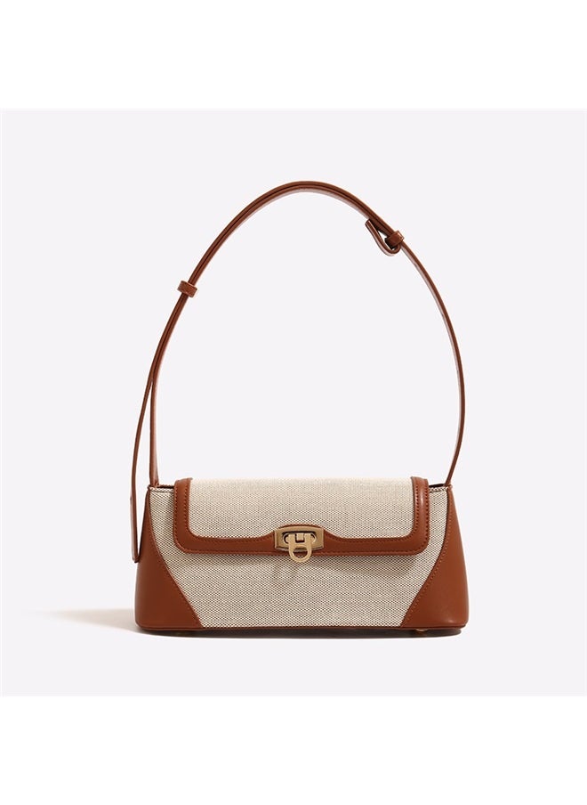yongsheng Women Armpit Bag, Retro Light Shoulder Bag With Color Block Design, Versatile Haversack East West Bags , Crossbody Bag With Large Capacity Suitable For Daily Use, Work, Commute,Shopping  - Image 1