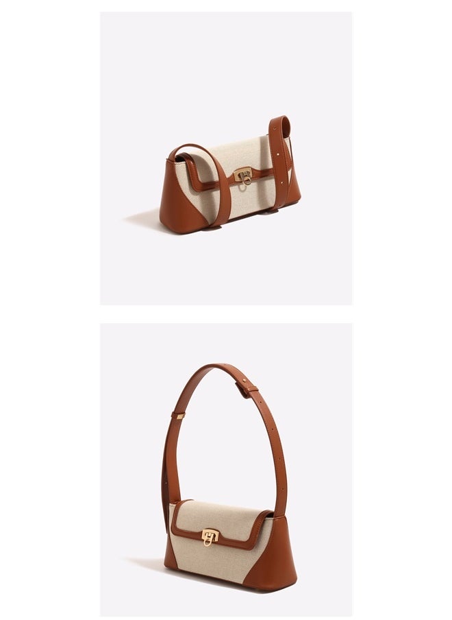 yongsheng Women Armpit Bag, Retro Light Shoulder Bag With Color Block Design, Versatile Haversack East West Bags , Crossbody Bag With Large Capacity Suitable For Daily Use, Work, Commute,Shopping  - Image 4