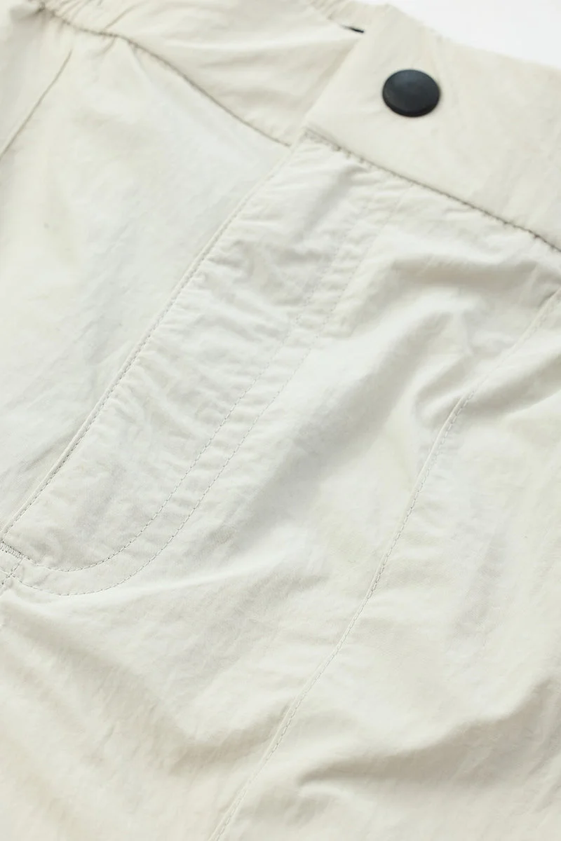 Snitch Off White 100% Nylon Loose Fit Shorts for Men | Best Price UAE