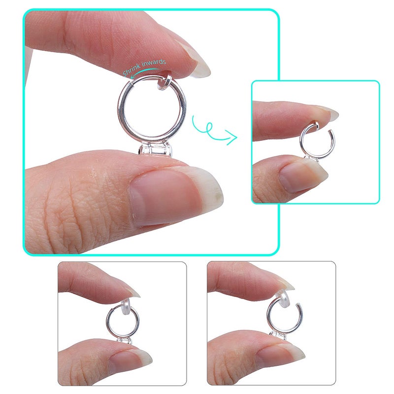 Jdesun 12 Pieces Clip-on Earring Converter Components with Post and 12 Pieces Silicone Earring Pads for None Pierced Ears, 2 Colors - Image 4