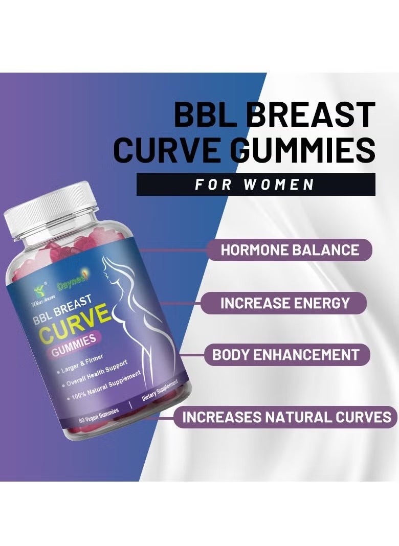 Daynee BBL body Curve gummies, hip and bust enlargement,Lifting Gummies For Women,Health Support Dietary Supplement 60 Gummies  - Image 2