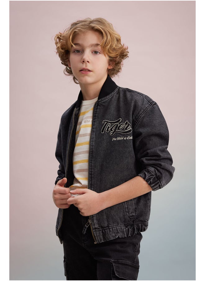 DeFacto Boy Bomber Long Sleeve Denim Jacket  - Image 1