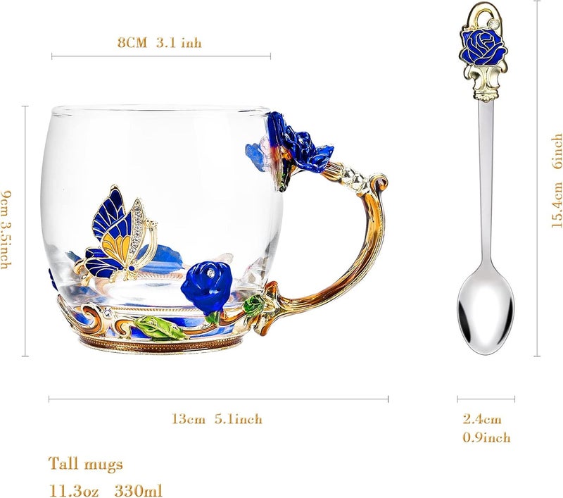 OEAGO Unique Gifts for Women Mom Coffee Mugs Gifts for Women Birthday Unique Blue Tea Cup Gifts for Women Who Have Everything Womens Gifts for Christmas - Image 2