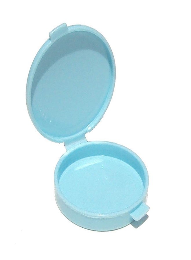 Tupperware Mini Clamshell Pill Keeper Round Pocket Container Baby Blue - Image 2