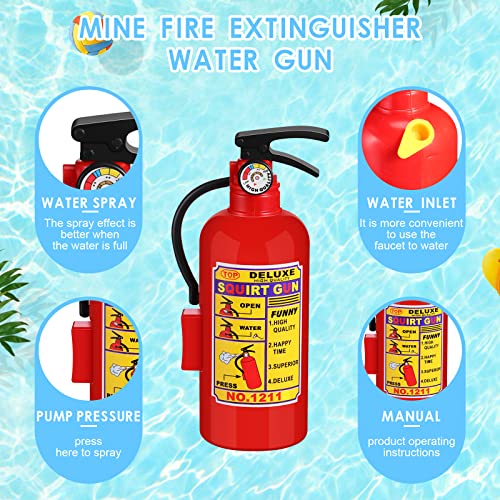 Sotiff 24 Packs 4 Inch Fire Extinguisher Toys Fire Extinguisher Mini Water Firemen Squirter for Party Favors - Image 4