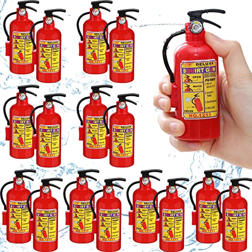 Sotiff 24 Packs 4 Inch Fire Extinguisher Toys Fire Extinguisher Mini Water Firemen Squirter for Party Favors - Image 1