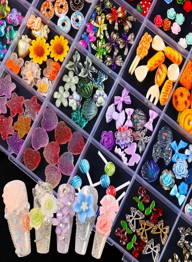 MAJOR DIJIT 3D Mix Assorted Color Nail Charms Acrylic Multi Cute Nail Art Charms Hollow Candy Jewelry Nail Supplies for Nail Art Design DIY Crafts Accessories (Charming Colors) - Image 3