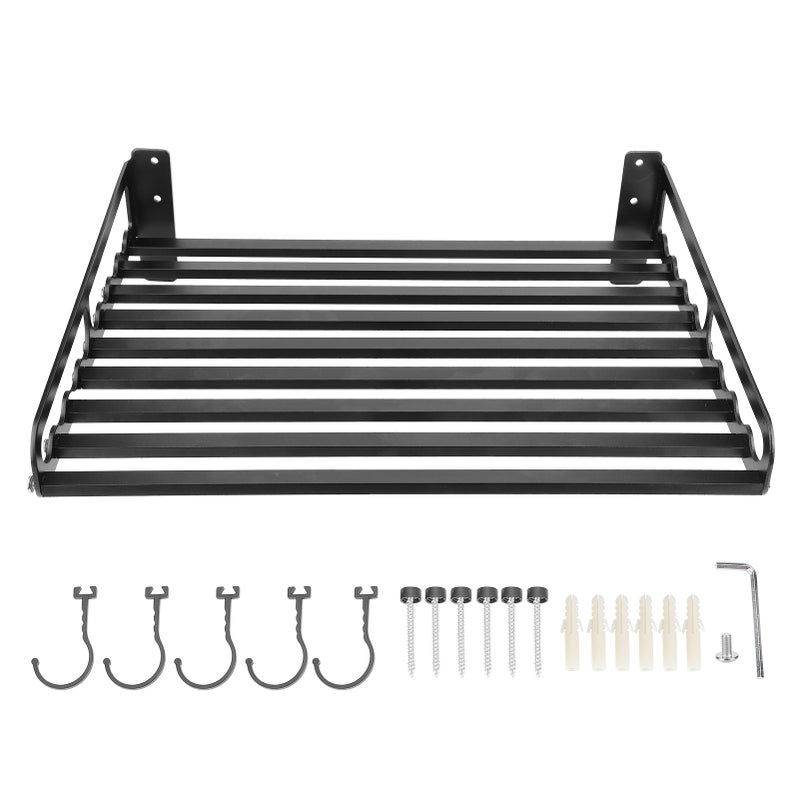 Wall Mounted Microwave Oven Shelf Bracket Storage Rack Holder Household Kitchen Organizer50x40cm - Image 1