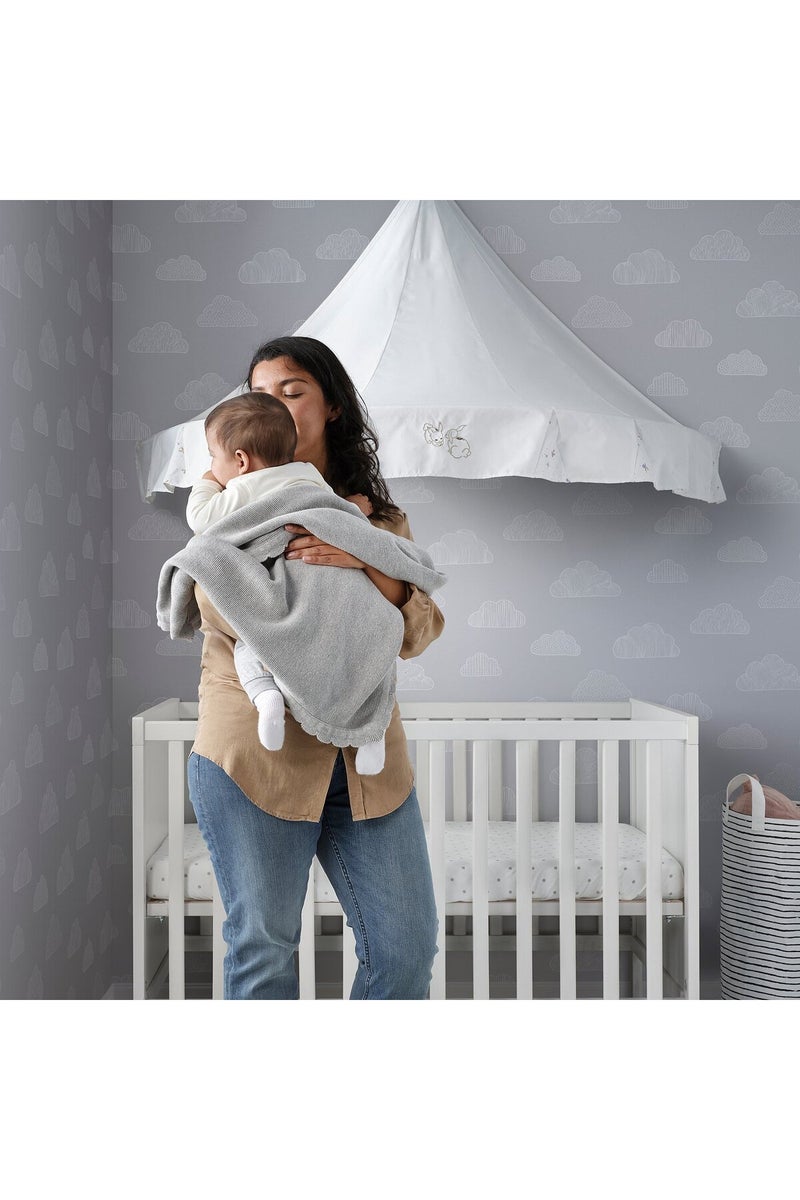 LEN Blanket, knitted/grey, 70 x 90 cm - Image 2