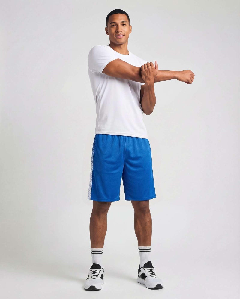 REALESSENTIALS Real Essentials 5 Pack: Men’s 9" Mesh Shorts – Athletic Gym, Workout, Basketball, Running, Casual Lounge Activewear Pockets, Set 10,XXL - Image 3