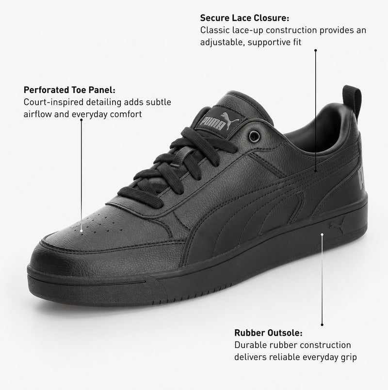 PUMA Dribble Unisex Black Sneakers - Image 2