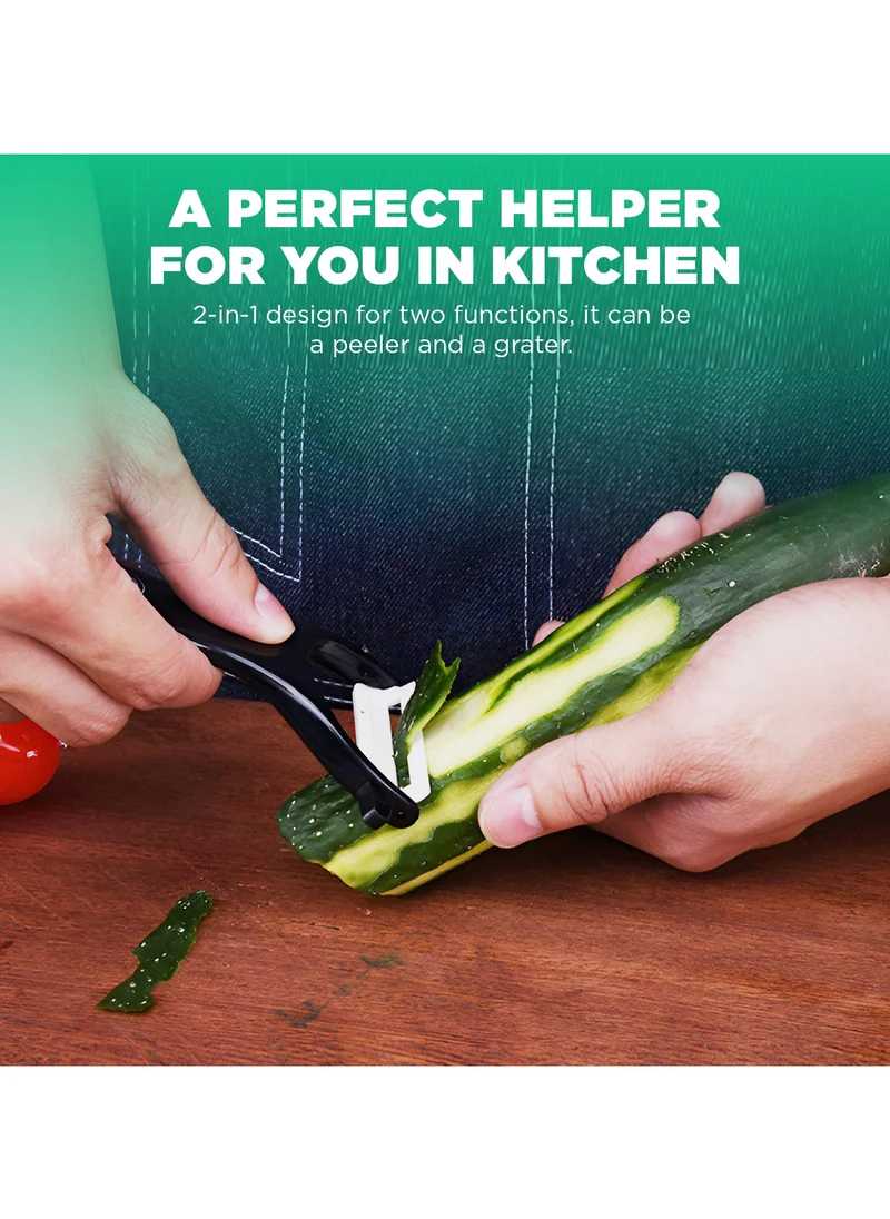 AC&L AC&L Kitchen Knife Set [6 Pcs Set] Stainless Steel Kitchen Knives with Peeler, Non-stick Ripple Pattern Sharp Blades with Safe and Sturdy Handles for Slicing, Chopping, Cutting
