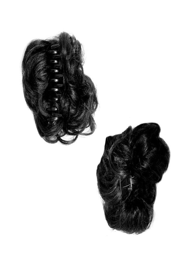 Fully Hair Bun Extension with Clutcher for Women and Girls (Black) - Image 4