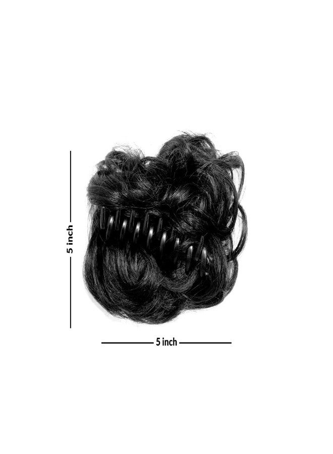 Fully Hair Bun Extension with Clutcher for Women and Girls (Black) - Image 1