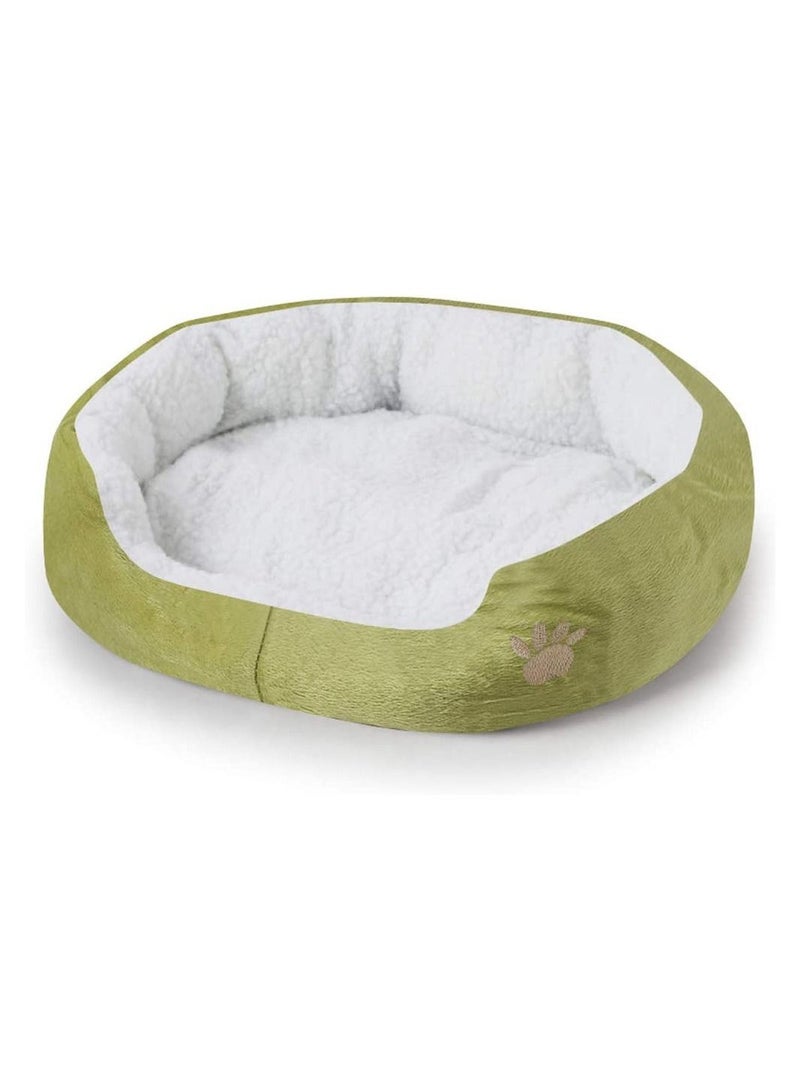 MARGOUN Dog Bed Pet Cat Bed Soft Fluffy Cushion Bed Comfortable and Washable Pet Mattress 40x45cm Green - Image 3