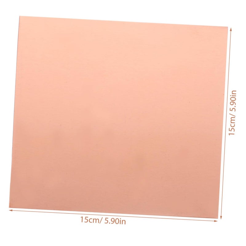 لوح نحاس نقي 15x15 سم سمك 0.05 مم للحرف والمجوهرات - Image 3