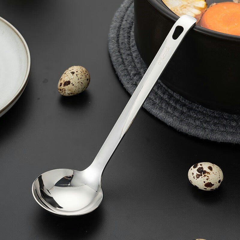 Onlycook 316L الفولاذ المقاوم للصدأ حساء مغرفة وعاء ساخن ملعقة خدمة المنزلية ملعقة للأرز عصيدة الشعرية ملعقة خدمة كبيرة للحساء والأطباق - Image 1