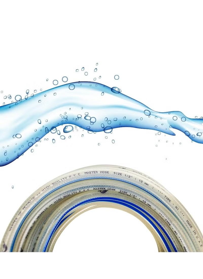 Mermaid - MermaidSuction Steel Wire Hose Spiral Steel Wire, High-Pressure Flexible Vinyl Hose Heavy Duty Clear Suction Tube, Non-Toxic (2-1/2 inch X 20M) - Image 1