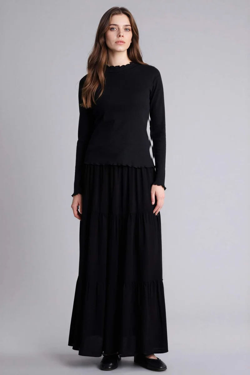 ديفاكتو 100% Cotton Slim Fit Long Sleeve Tunic