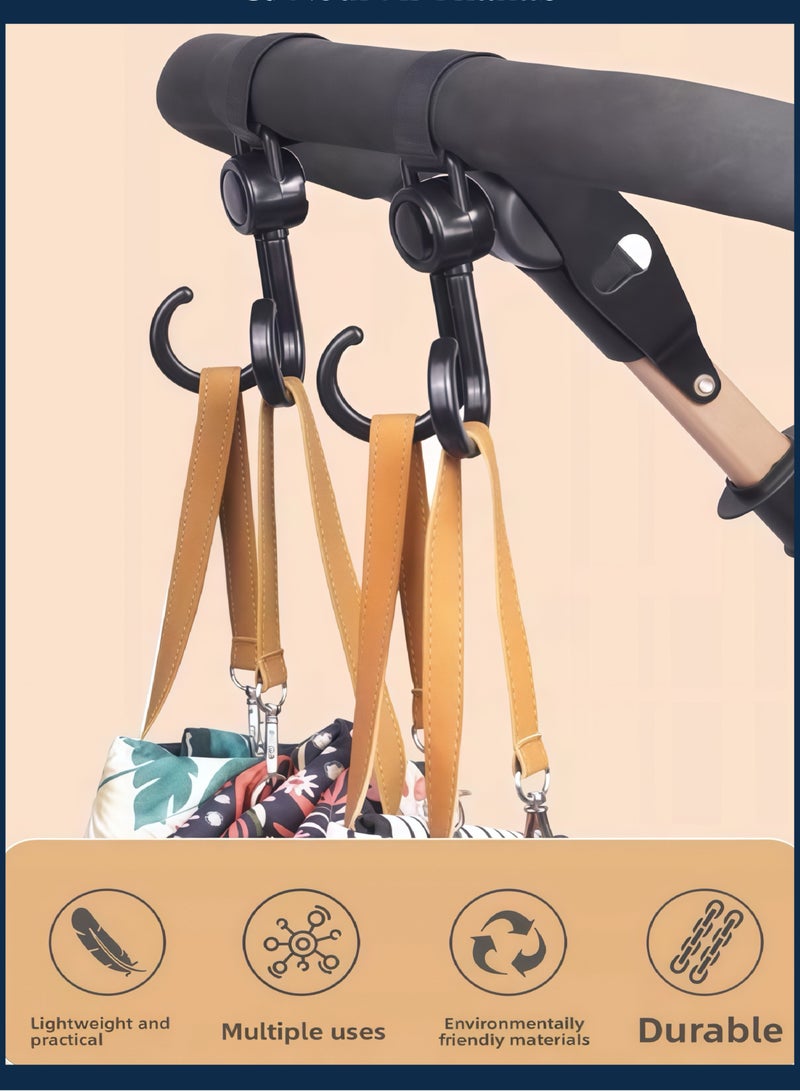 Stroller Hook: Heavy-duty Metal Hooks for Baby Carts/Scooters, Front-mounted, Large Capacity  - Image 2