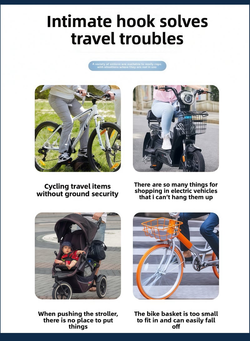 Stroller Hook: Heavy-duty Metal Hooks for Baby Carts/Scooters, Front-mounted, Large Capacity  - Image 3