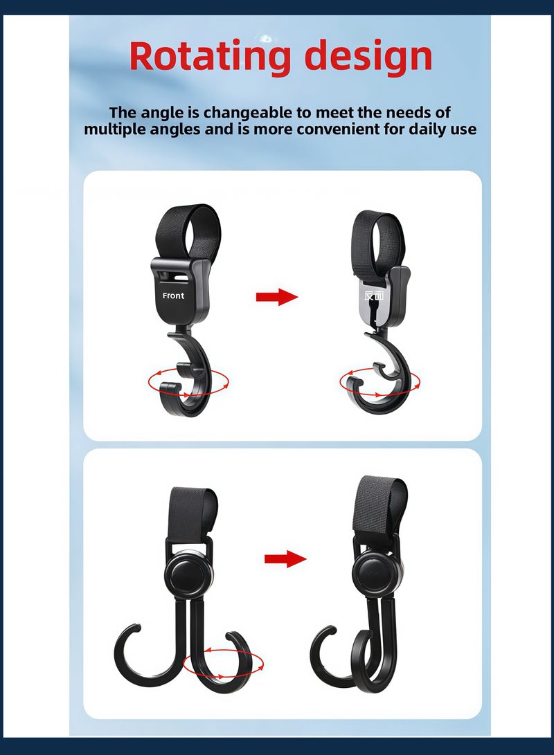 Stroller Hook: Heavy-duty Metal Hooks for Baby Carts/Scooters, Front-mounted, Large Capacity  - Image 5