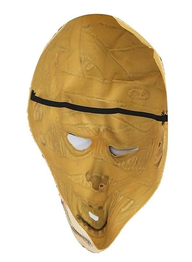 brown leaf Latex Realistic Face Mask Full Head Cover - Skeleton Halloween Dress - Horror Gloves - Holi Costume Props (Design 7) - Image 3