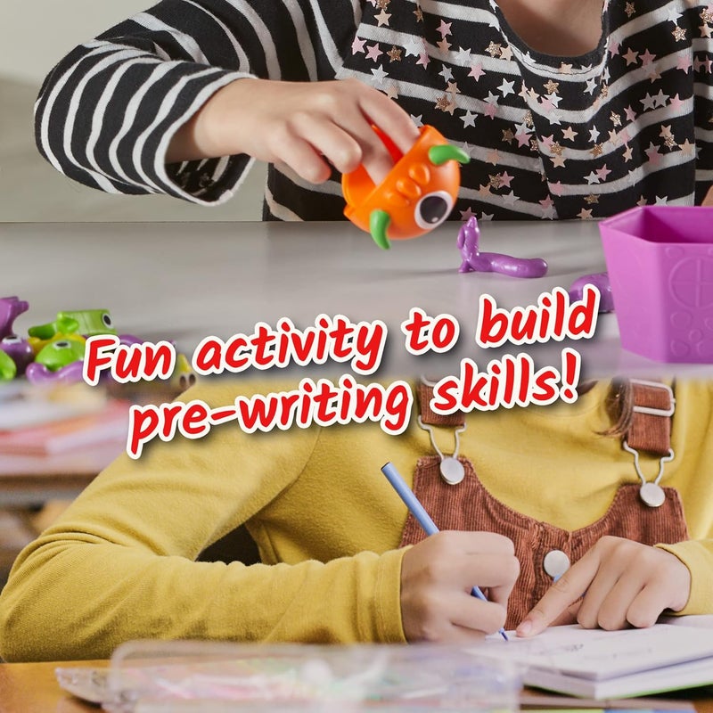 hand2mind Hand2Mind Grab That Monster Fine Motor Activity Set Occupational Therapy Toys for Toddlers 34 Pincer Grasp Toys Play Therapy Games  - Image 3