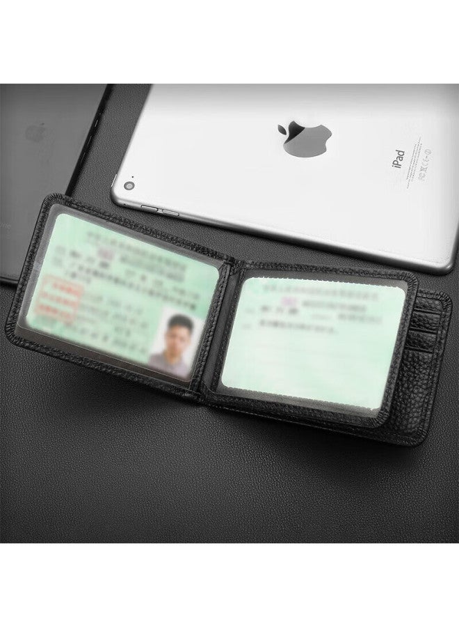 Scarecrow Driver's License Holder For Men And Women, Genuine Top-grain Leather, Multifunctional Vehicle Driving License Holder, Two-in Card Holder For Id And Driver's License - Image 3