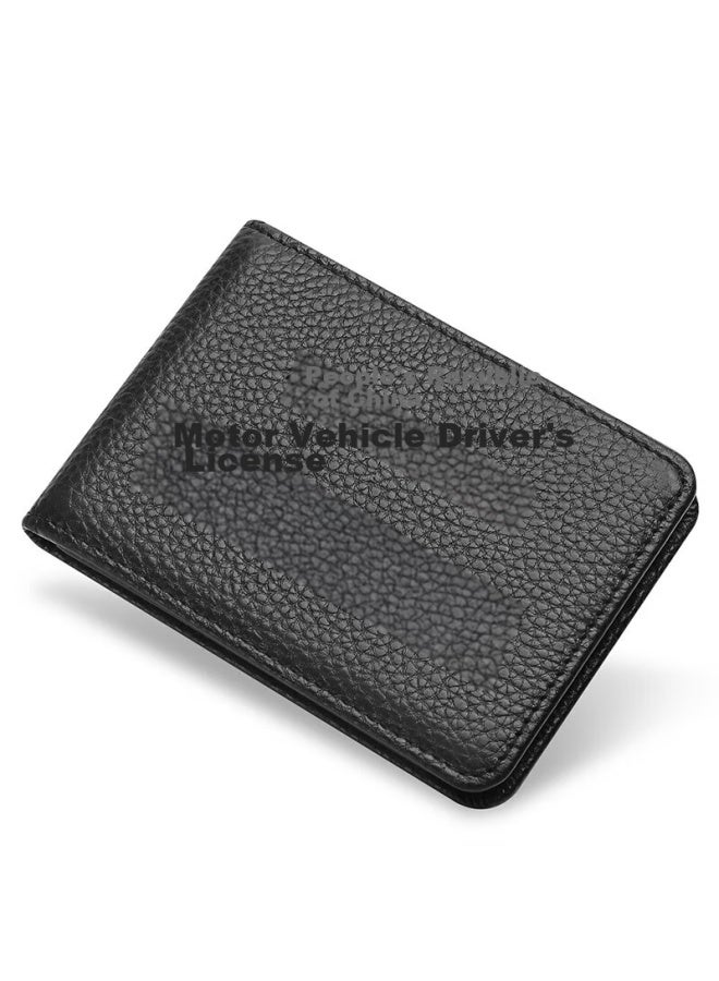 Scarecrow Driver's License Holder For Men And Women, Genuine Top-grain Leather, Multifunctional Vehicle Driving License Holder, Two-in Card Holder For Id And Driver's License - Image 5