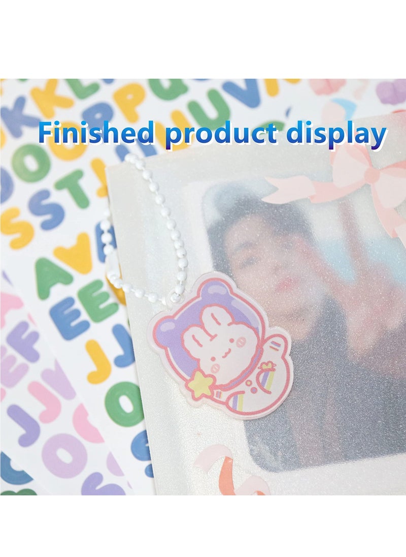 Y&D One Hand Kpop Photocard Holder Book Binder Photo Card Holders Sleeves for Album Trading Cards Instax Mini Film Polaroid Camera with 9 Sheets Kawaii Korean Stickers 2x3 36 Pockets  - Image 2