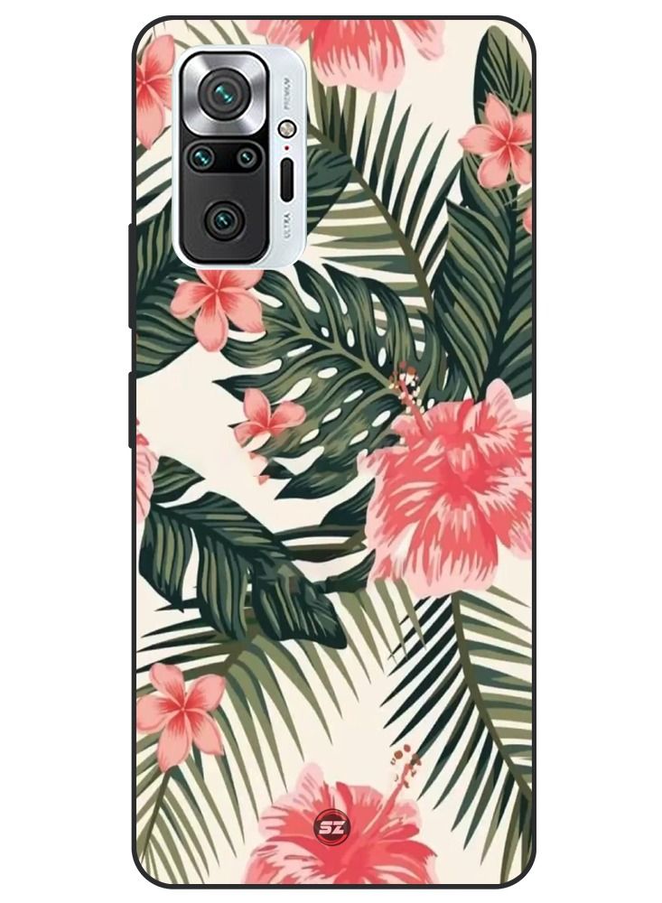 Protective Printed Mobile Cover Beautiful Leaves And Flowers For Xiaomi Redmi Note 10 Pro